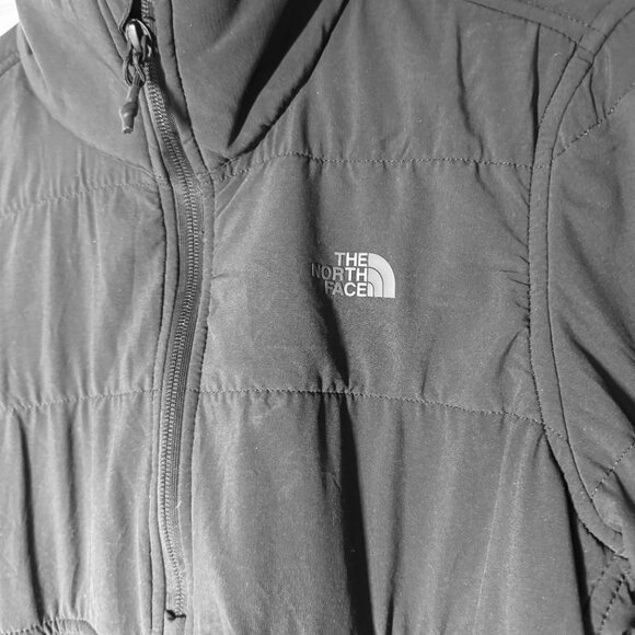 The North Face Mock Neck Half Zip Black Quilted Pullover Jacket Size  M - Picture 2 of 9
